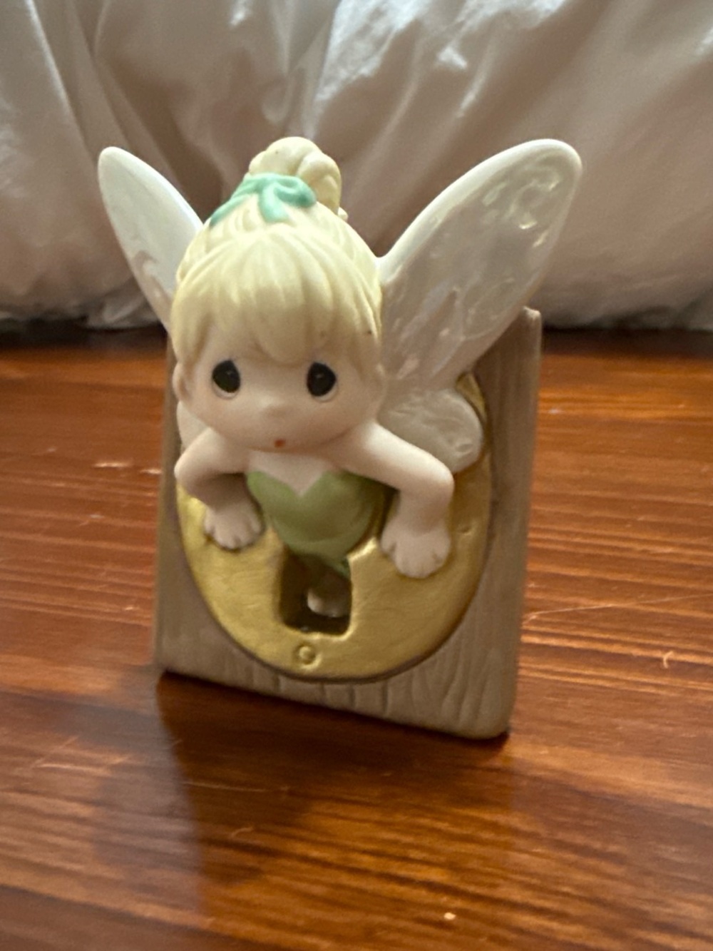 Disney Tinker Bell Style Fairy Ornament in Green, Cream and Gold